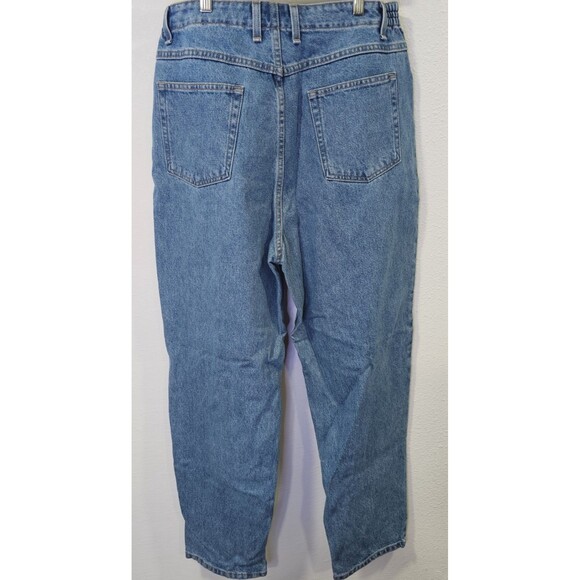 Vintage L.L. Bean Jeans Womens 18R Blue Denim Original Fit Relaxed Elastic Waist - Picture 4 of 9